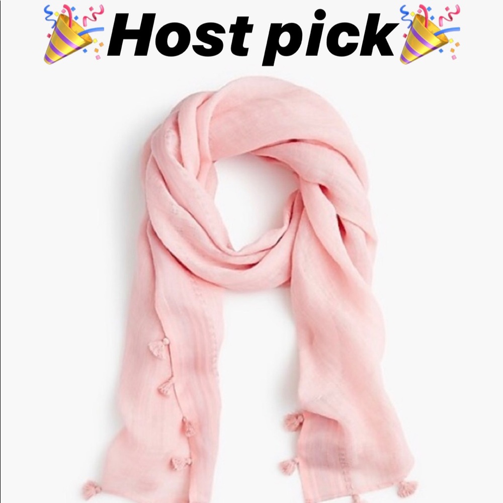 J. Crew lightweight Pom-Pom scarf - Picture 1 of 4
